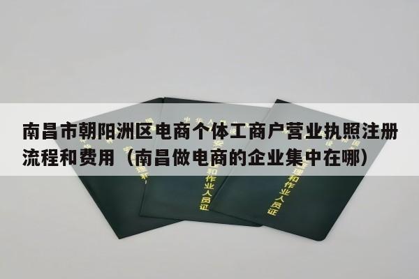 南昌市朝阳洲区电商个体工商户营业执照注册流程和费用（南昌做电商的企业集中在哪）