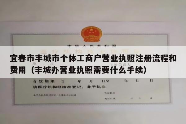 宜春市丰城市个体工商户营业执照注册流程和费用（丰城办营业执照需要什么手续）