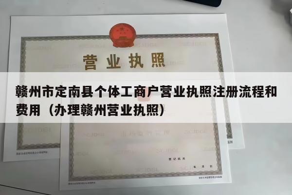 赣州市定南县个体工商户营业执照注册流程和费用（办理赣州营业执照）