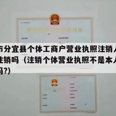 新余市分宜县个体工商户营业执照注销人不去可以注销吗（注销个体营业执照不是本人可以办理吗?）