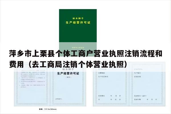 萍乡市上栗县个体工商户营业执照注销流程和费用（去工商局注销个体营业执照）