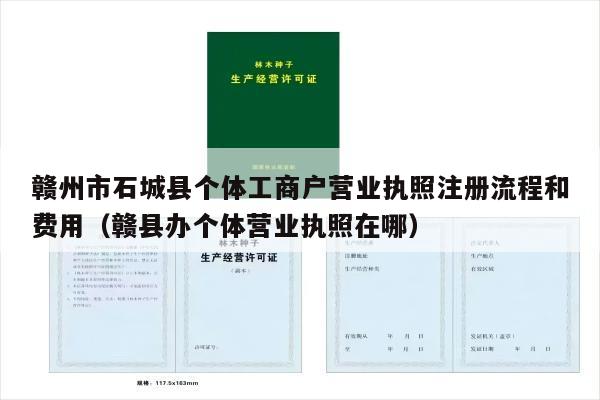 赣州市石城县个体工商户营业执照注册流程和费用（赣县办个体营业执照在哪）