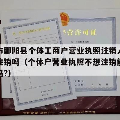 上饶市鄱阳县个体工商户营业执照注销人不去可以注销吗（个体户营业执照不想注销能保留下来吗?）