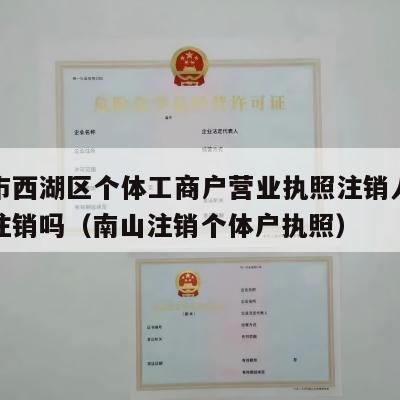 南昌市西湖区个体工商户营业执照注销人不去可以注销吗（南山注销个体户执照）