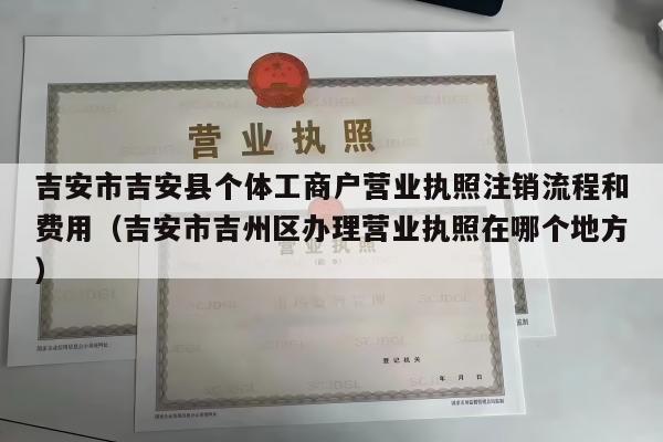 吉安市吉安县个体工商户营业执照注销流程和费用（吉安市吉州区办理营业执照在哪个地方）