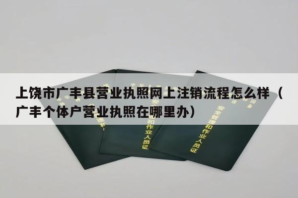 上饶市广丰县营业执照网上注销流程怎么样（广丰个体户营业执照在哪里办）