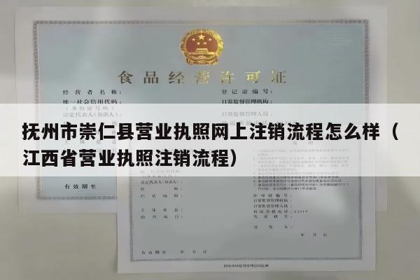 抚州市崇仁县营业执照网上注销流程怎么样（江西省营业执照注销流程）