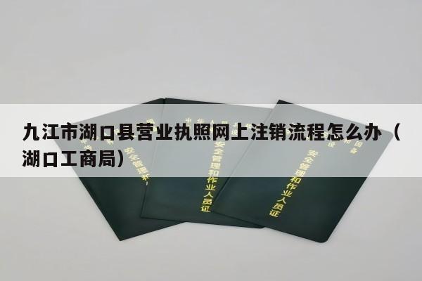 九江市湖口县营业执照网上注销流程怎么办（湖口工商局）