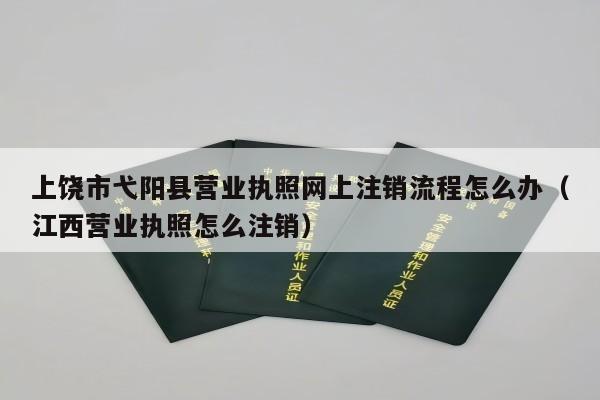 上饶市弋阳县营业执照网上注销流程怎么办（江西营业执照怎么注销）