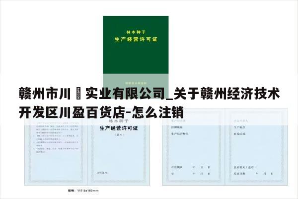 赣州市川崚实业有限公司_关于赣州经济技术开发区川盈百货店-怎么注销