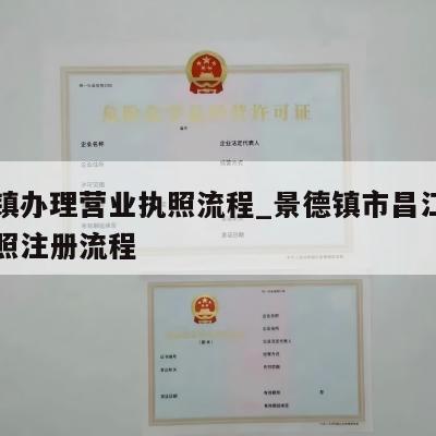 景德镇办理营业执照流程_景德镇市昌江区电商执照注册流程