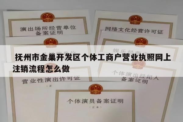  抚州市金巢开发区个体工商户营业执照网上注销流程怎么做