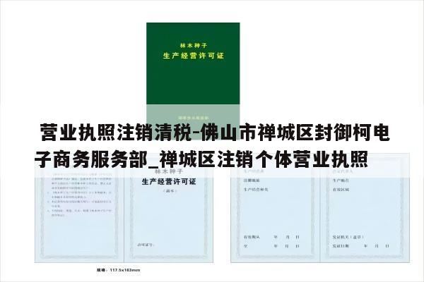  营业执照注销清税-佛山市禅城区封御柯电子商务服务部_禅城区注销个体营业执照