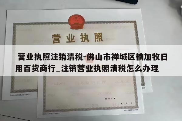  营业执照注销清税-佛山市禅城区楠加牧日用百货商行_注销营业执照清税怎么办理