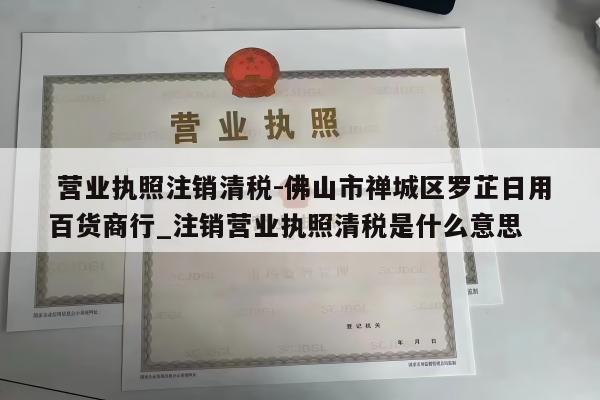  营业执照注销清税-佛山市禅城区罗芷日用百货商行_注销营业执照清税是什么意思