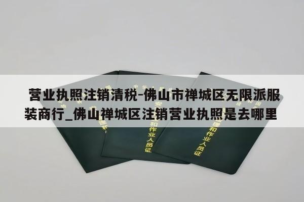  营业执照注销清税-佛山市禅城区无限派服装商行_佛山禅城区注销营业执照是去哪里