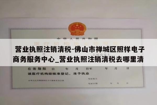  营业执照注销清税-佛山市禅城区照样电子商务服务中心_营业执照注销清税去哪里清