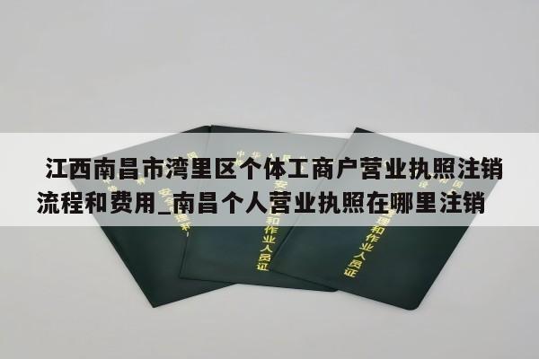  江西南昌市湾里区个体工商户营业执照注销流程和费用_南昌个人营业执照在哪里注销