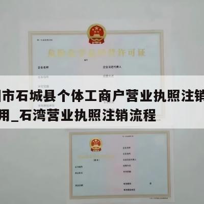  赣州市石城县个体工商户营业执照注销流程和费用_石湾营业执照注销流程