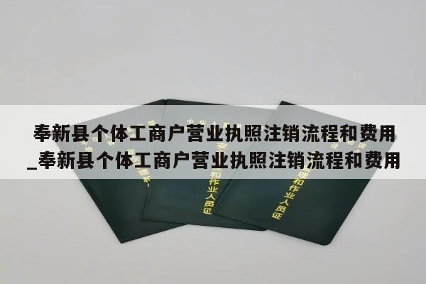  奉新县个体工商户营业执照注销流程和费用_奉新县个体工商户营业执照注销流程和费用