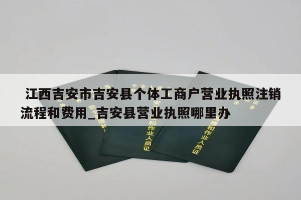  江西吉安市吉安县个体工商户营业执照注销流程和费用_吉安县营业执照哪里办