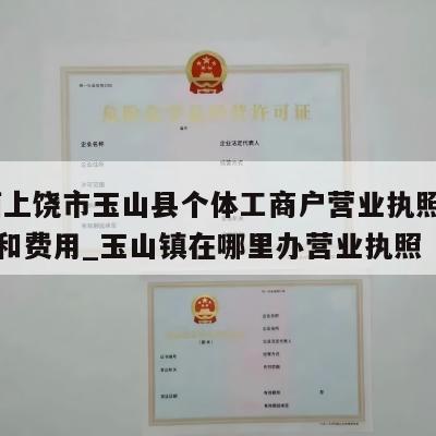  江西上饶市玉山县个体工商户营业执照注销流程和费用_玉山镇在哪里办营业执照